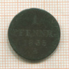 1 пфенниг. Ганновер 1835г