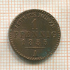 1 пфенниг. Рейсс 1855г