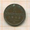1 пфеннинг. Пруссия 1868г