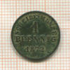 1 пфенниг. Гессен 1872г