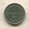 1 песета. Эускази. (Страна Басков) 1937г