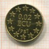 0,02 экю. ПРУФ 1987г