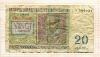 20 франков. Бельгия 1956г