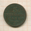3 пфеннига. Пруссия 1861г