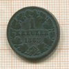 1 крейцер. Нассау 1863г