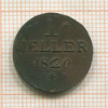 1 геллер. Франкфурт 1820г