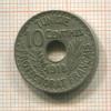 10 сантимов. Тунис 1918г