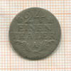 1/24 талера. Пруссия 1782г