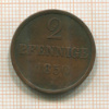 2 пфеннига. Ганновер 1850г