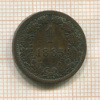 1 крейцер. Австрия 1885г
