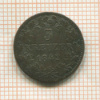 3 крейцера. Вюртемберг 1842г