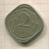 2 анны. Индия 1940г
