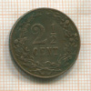 2 1/2 цента. Нидерланды 1905г