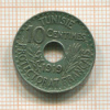 10 сантимов. Тунис 1919г