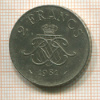 2 франка. Монако 1981г