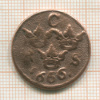 1/6 эре. Швеция 1666г