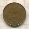 2 пенса. Остров Св.Елены 1982г
