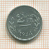 2 франка. Бельгия 1944г