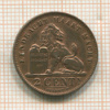 2 сантима. Бельгия 1919г