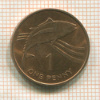 1 пенни. Остров Св. Елены 1984г