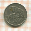 5 центов. Новая Зеландия 1969г