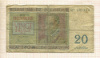 20 франков. Бельгия 1950г