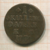 1 скиллинг. Дания 1771г