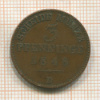 3 пфеннинга. Пруссия 1848г