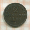 2 пфеннинга. Пруссия 1864г