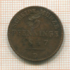 3 пфеннинга. Пруссия 1847г