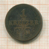 1 крейцер Австрия 1851г