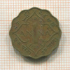 1 анна. Индия 1943г