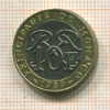 10 франков. Монако 1989г