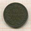 10 сентесимо. Италия 1866г