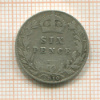 6 пенсов. Великобритания 1910г