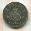 2 франка. Монако 1981г