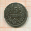 5 сентесимо. Уругвай 1909г