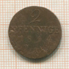 2 пфеннига. Пруссия 1814г