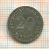 20 пфеннигов. Германия 1876г