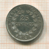 25 сантимов. Коста-Рика 1967г