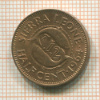 1/2 цента. Сьерра-Леоне 1964г
