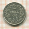2 франка. Бельгия 1909г