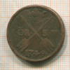 1 эре. Швеция 1749г