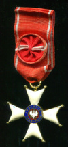 Орден Возрождения Польши. Степень Офицера.  (Увеличенный размер с розеткой)