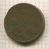 1 эре. Швеция 1740г