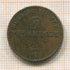 3 пфеннинга. Пруссия 1861г