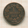 1 крейцер. Баден 1868г