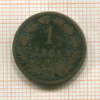 1 крейцер. Австрия 1861г