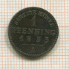 1 пфеннинг. Пруссия 1853г