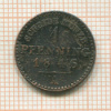 1 пфеннинг. Пруссия 1846г
